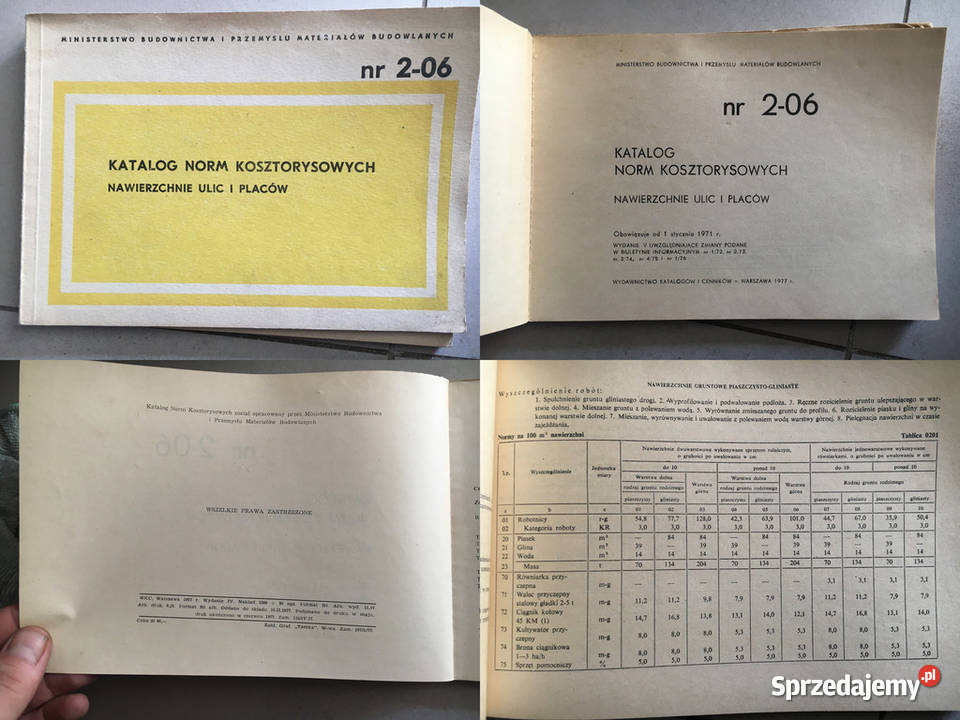 Katalog Norm Kosztorysowych 206 i 210 PRL Leszno