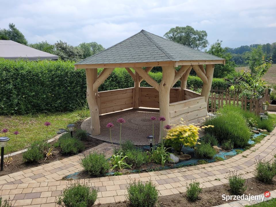 Altana z bali sześcio kątna śląskie Ślęzany
