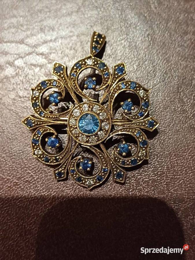 zawieszka rozeta Yes szafiry diamenty kolekcja Poznań