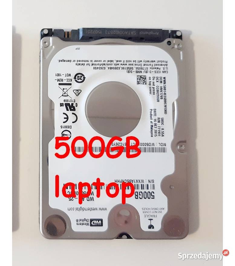 Dysk 500GB do laptopa jako przenośny backup Pojemność 500 Kraków