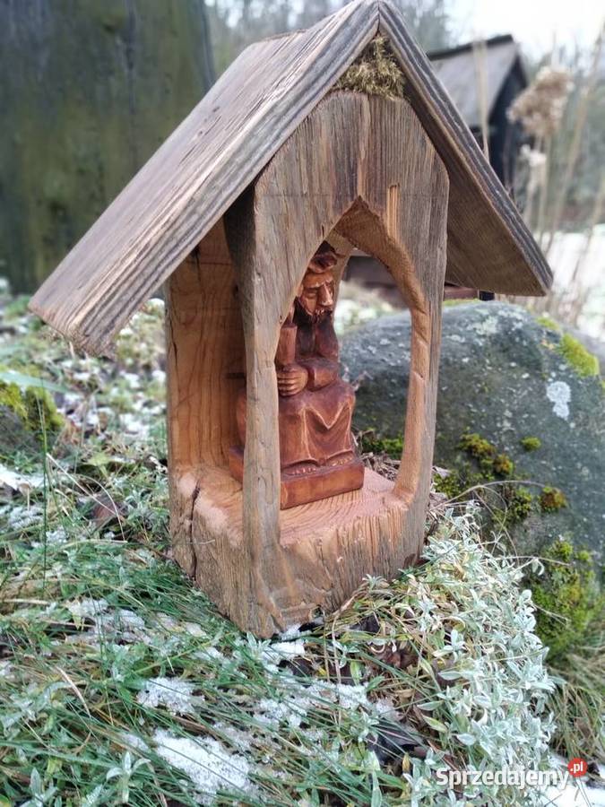 Drewniana kapliczka mazowieckie Wólka Leśna