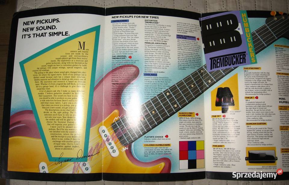 Seymour Duncan Pickups 1988 katalog pomorskie