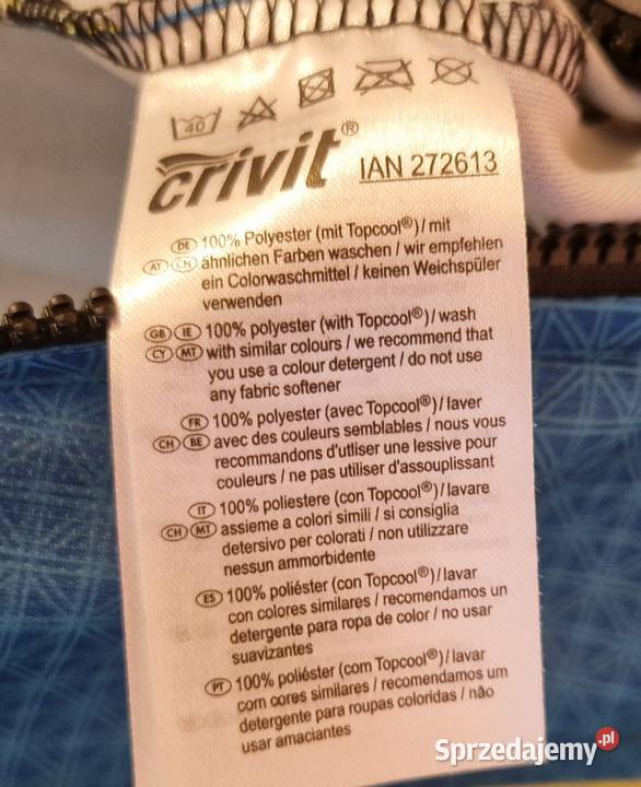 Sportowa koszulka Crivit zapinana na zamek Lublin
