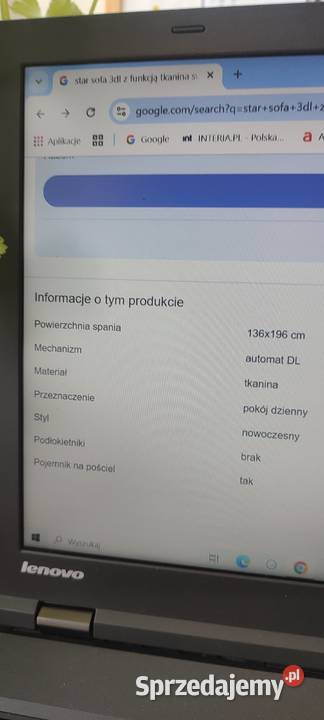 Sofa Star 3DL z funkcją spania