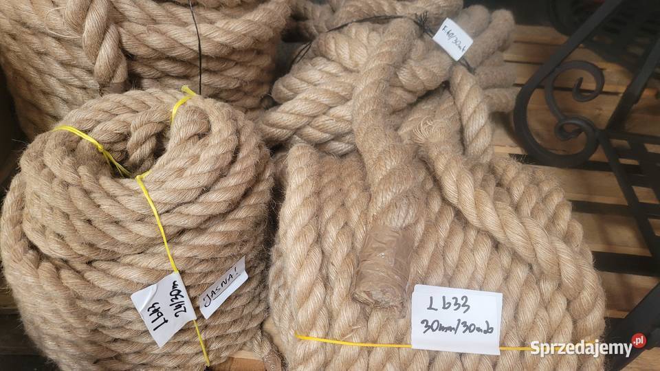 Piękna lina jutowa 20mm duża rolka 100mb