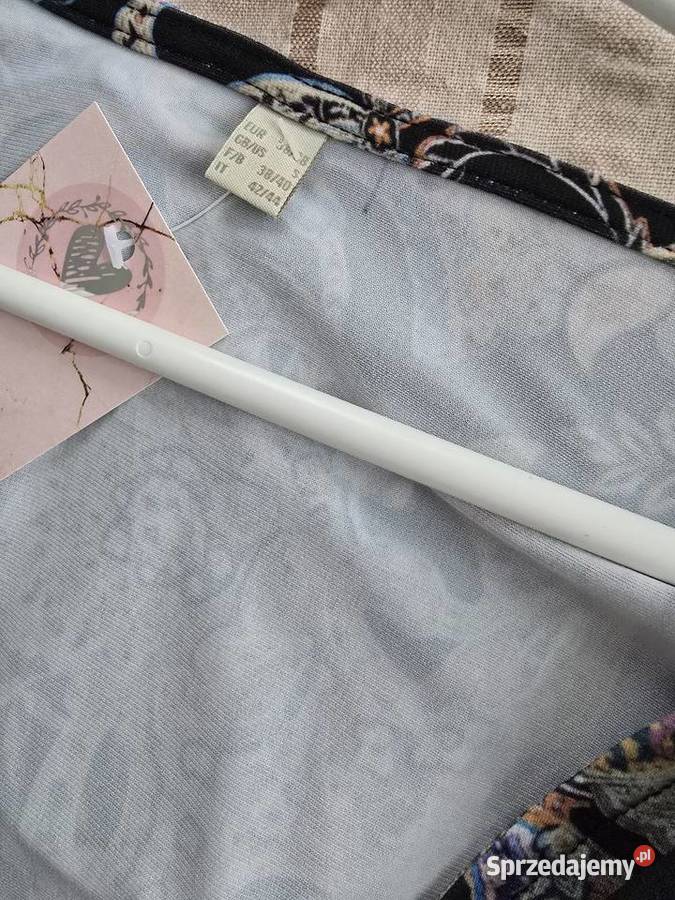 Sukienka kolorowy print Siateczkowe Rękawy Rybnik