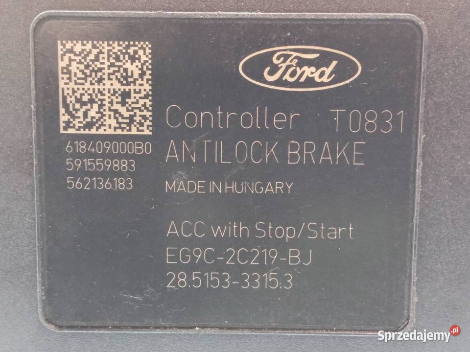 POMPA ABS EG9C2C405EK EG9C2C219BJ Ford Mondeo Rok produkcji 2018 sprzedam