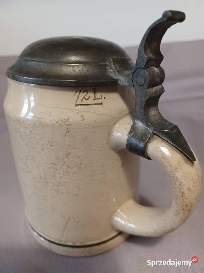 Porcelanowy unikatowy z 19 w sygnowany kufel Wrocław