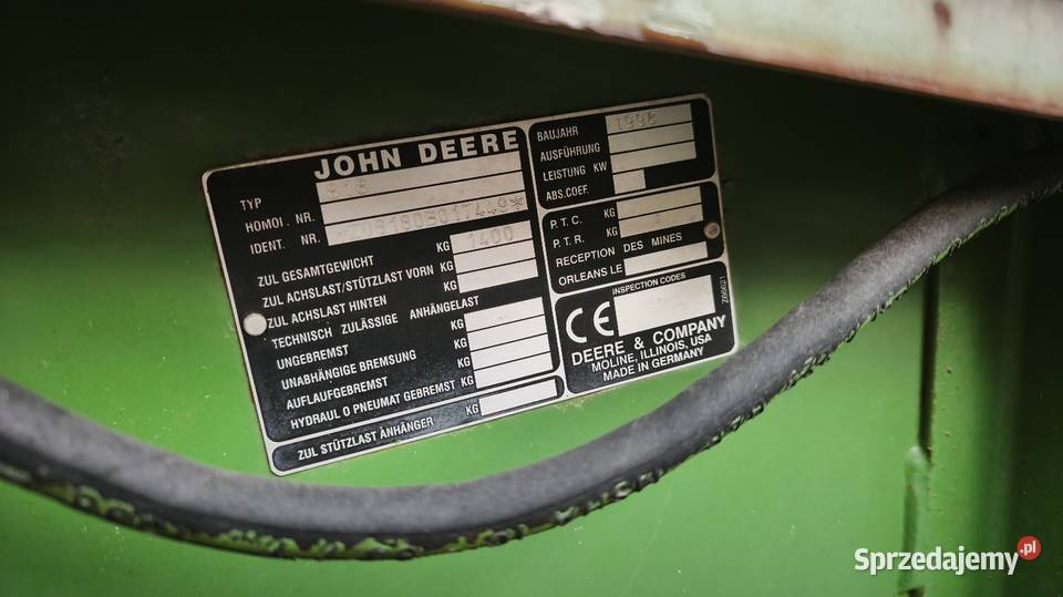 Heder John Deere typ 818 550m Modliborzyce