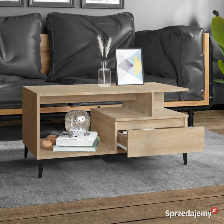 Stolik kawowy dąb sonoma 90x49x45 materiał Warszawa