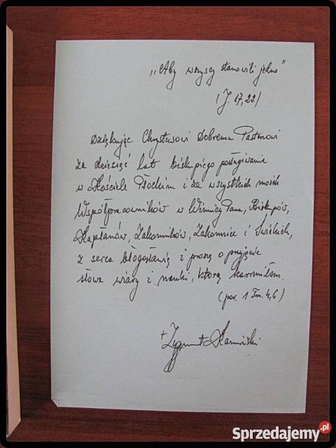 Biskup Zygmunt Kamiński Z tumskiego wzgórza