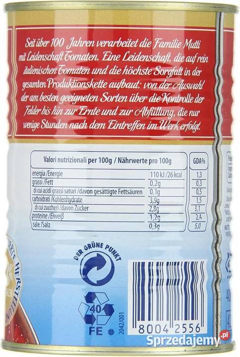 48x Mutti polpa di Pomodoro Pulpa Pomidorowa Sos Świdnica