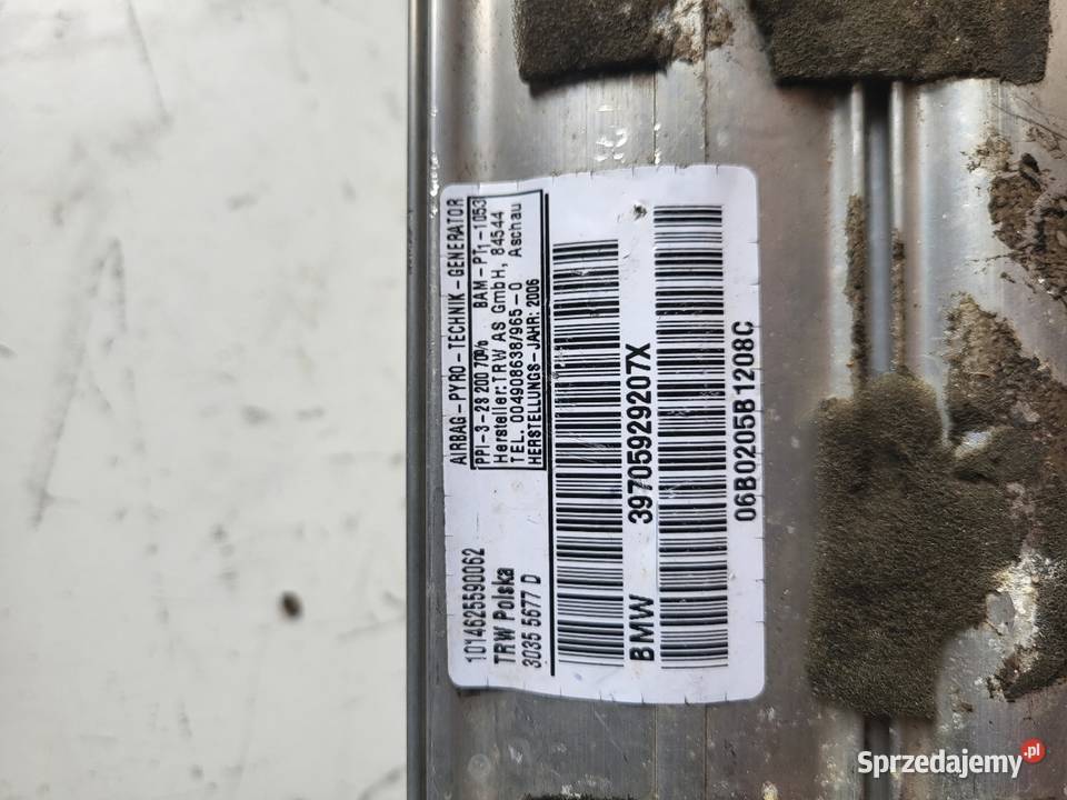 Poduszka pasażera AIRBAG BMW 39705929207X osobowe podkarpackie