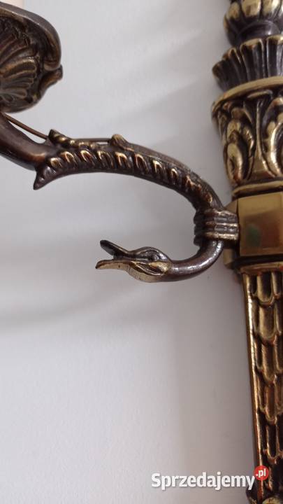 Stary mosiężny kinkiet Włocławek