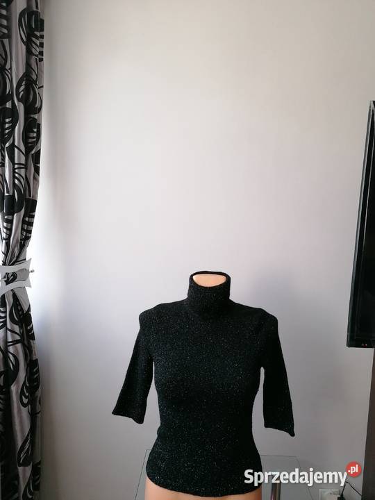 DAMSKI BŁYSZCZĄCY CZARNY GOLF R UNIWERSALNY Łódź