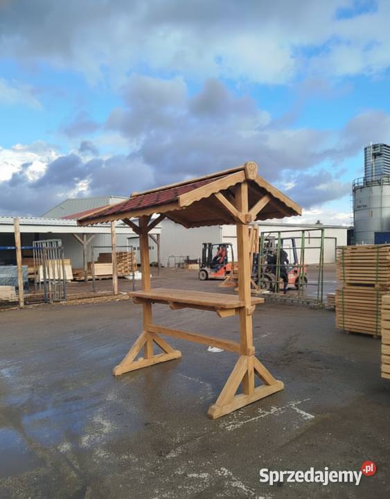 Drewniany Stragan Wiejski Stół Wiejski Biesiadny Parzymiechy