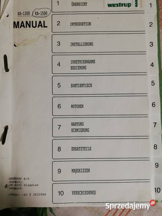 Instrukcja obsługi nieuszkodzony Bedlno