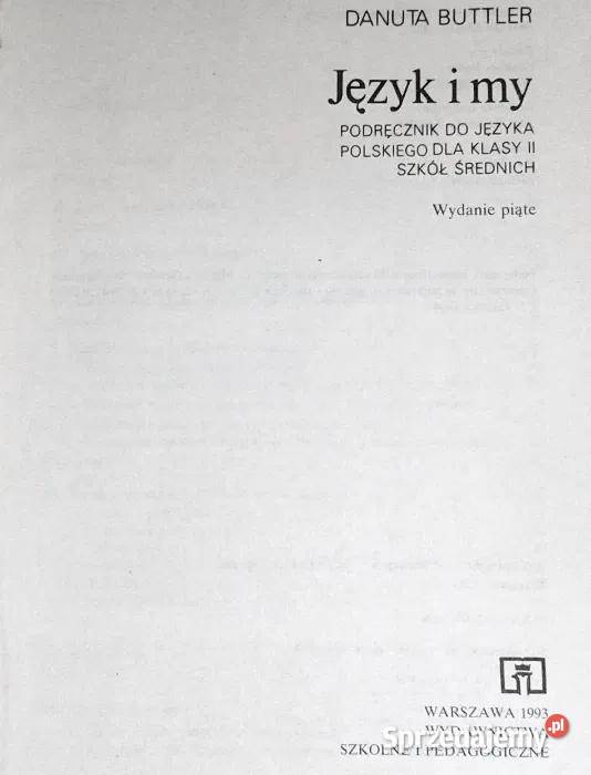 Język i my 2 Język polski Danuta Buttler Chełm