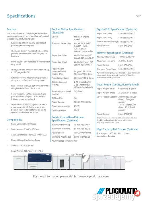 Linia broszurująca broszurownica Plockmatic