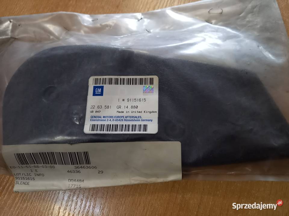Oslona plastikowa fotela Opel 91151615 OE Fotele i kanapy Bielsko-Biała