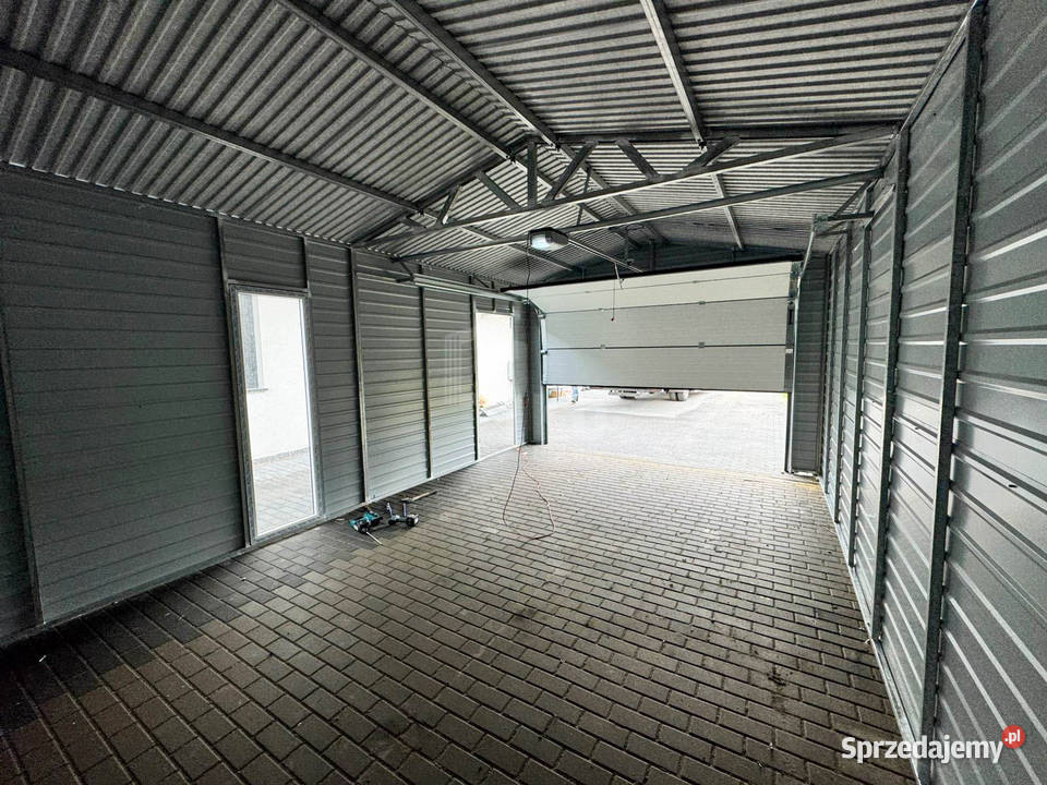 Garaz blaszany 5x6m brama segmentowa okno drzwi Garaże i miejsca postojowe Rzeszów