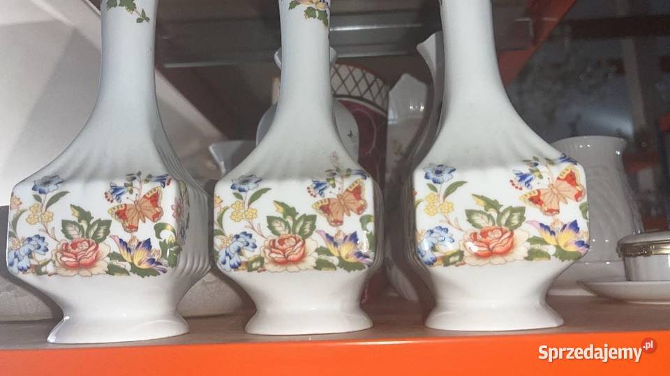 Wazon z motylami Porcelana Aynsley Cottage pomorskie