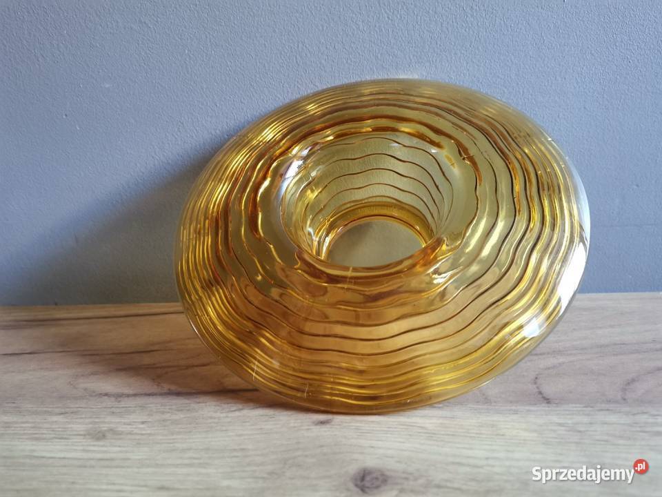 Stary wazon ikebana szkło miodowe sprzedam