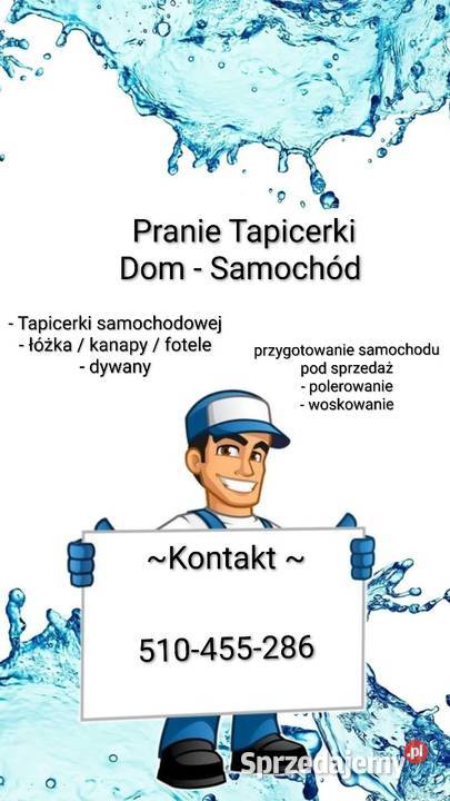 Pranie tapicerki samochodowej domowej poletka małopolskie Kraków
