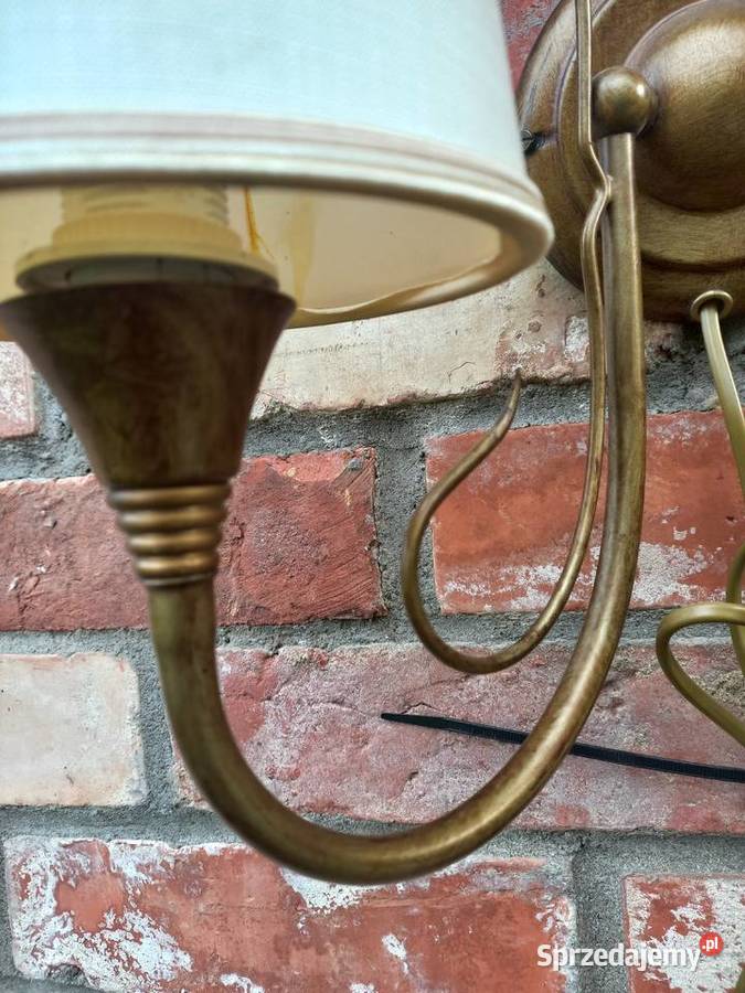 Kinkiet ścienny metalowy z dwoma kloszami Lampka Gawroniec