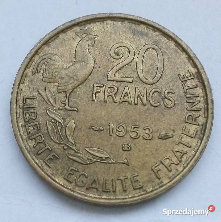 FRANCJA20 FRANCS1953rBKOGUT Legionowo sprzedam