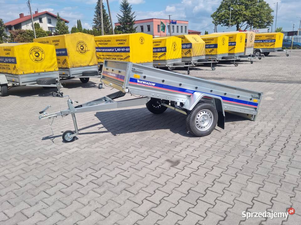 Przyczepa lekka marka Niewiadów skrzyni pod Ciechanów