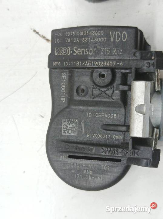 CZUJNIK SENSOR TPMS CIŚNIENIA W OPONACH KPL 3 Rok produkcji 2007