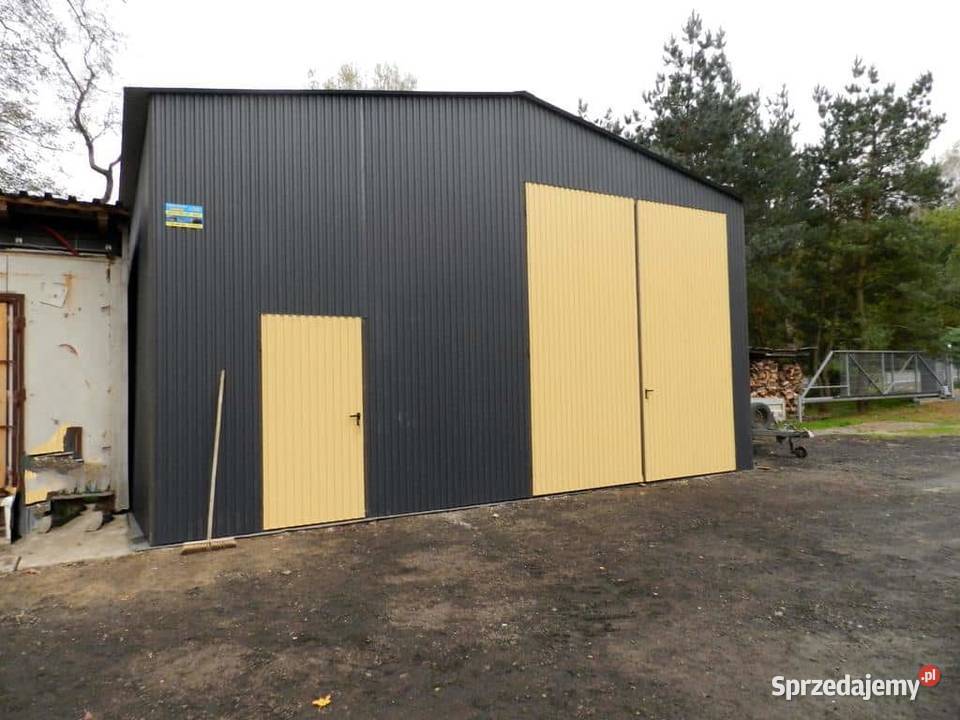 Blaszana montowana hala 88 m dodatkowe drzwi sprzedam