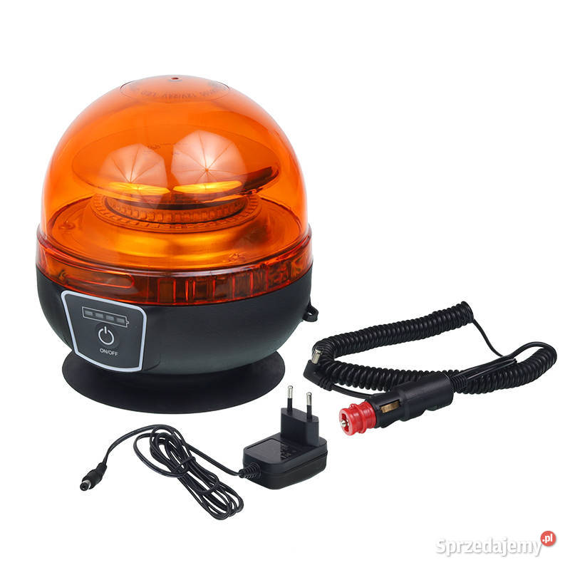 LAMPA OSTRZEGAWCZA KOGUT BEZPRZEWODOWA OKRĄGŁA