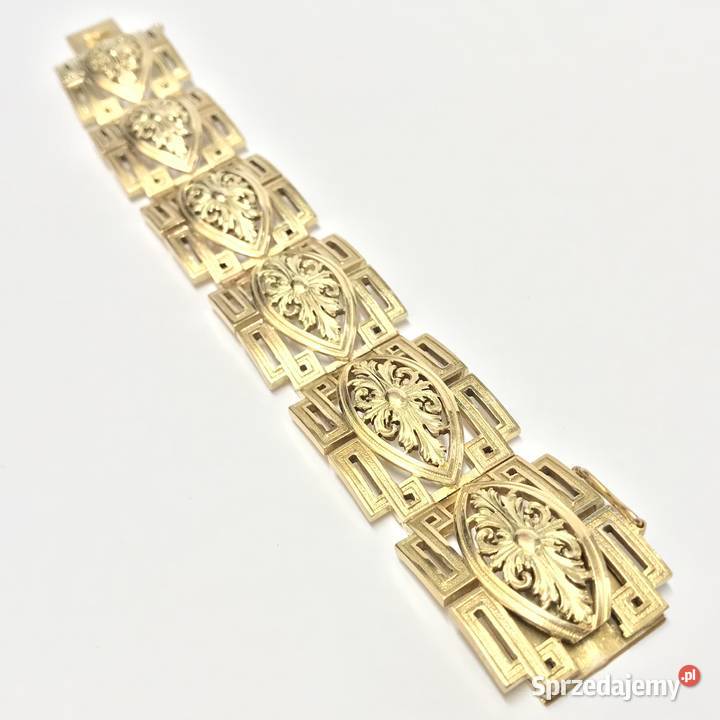 Złota BRANSOLETKA męska 14K zdobiona Warszawa sprzedam