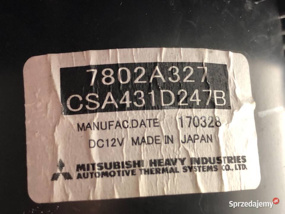 DMUCHAWA NAWIEWU MITSUBISHI OUTLANDER III