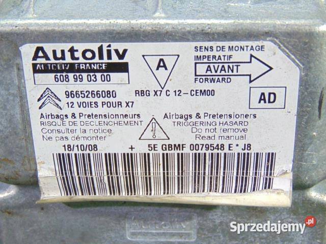 SENSOR AIR BAG AIRBAG CITROEN C5 III X7 osobowe sprzedam
