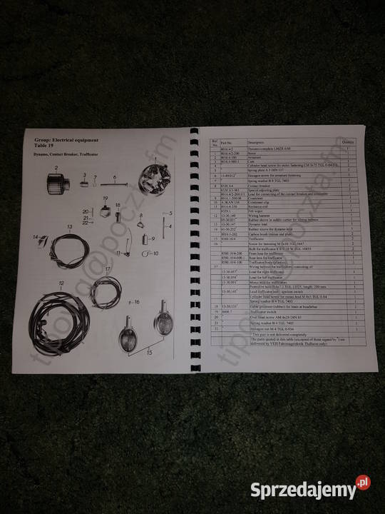 Katalog części MZ TROPHY ES 1252 ES 1502 mazowieckie Garwolin