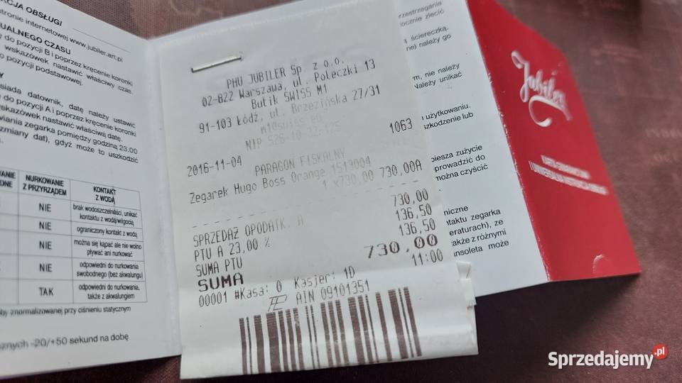 Zegarek HUGO BOSS orange 1513004 z papierami