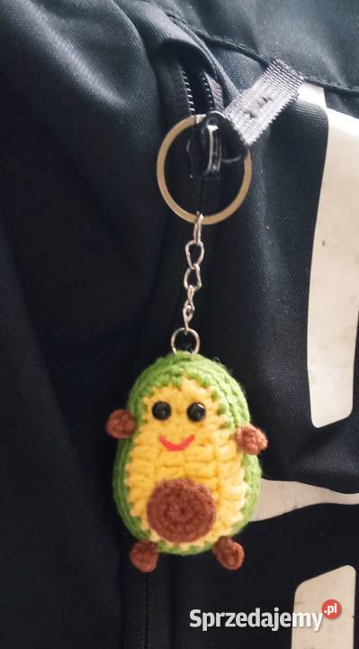 Awokado wykonane na szydełku brelok zawieszka Łask