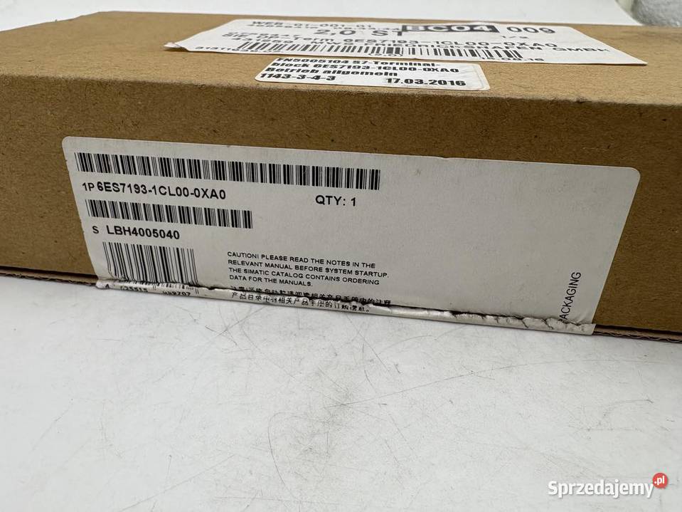 Siemens 6ES71931CL000XA0 Terminal Block