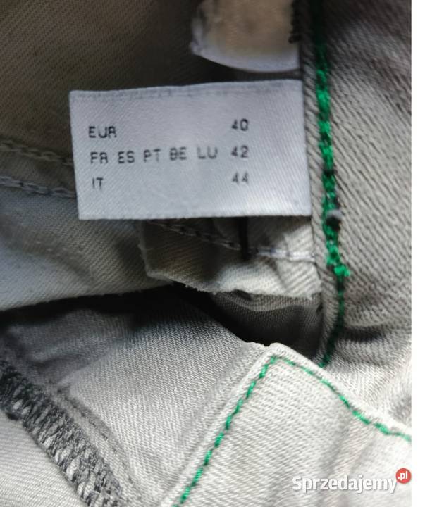 Szare jeansy straight leg bootcut EUR 40 Wejherowo sprzedam