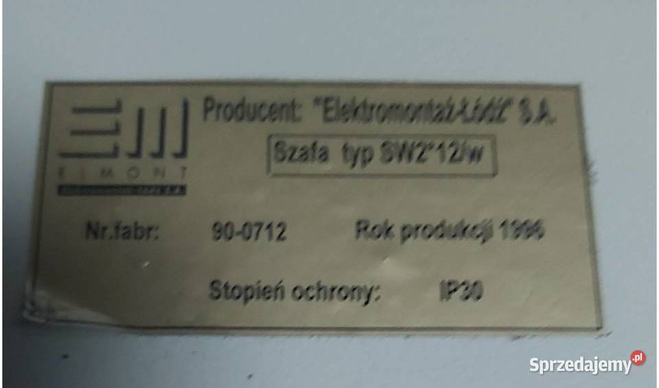 Rozdzielnice szafy metalowe typ SW1 i SW2 Łask sprzedam