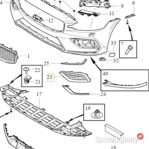 VOLVO S60 III V60 II lewa kratka atrapa zderzaka dolnośląskie Bielany Wrocławskie