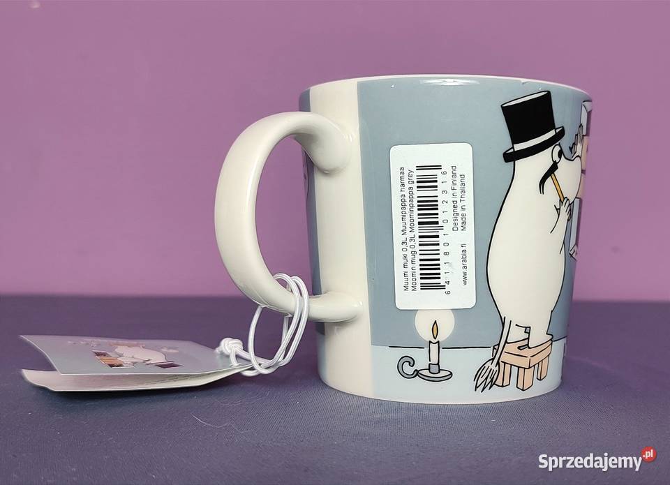 MUMINKI kubek Moomin Arabia Finland z naklejką Jasień