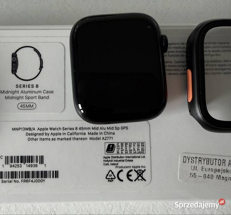 Zegarek Apple Watch 8 45mm 2 rozmiary ori pasków