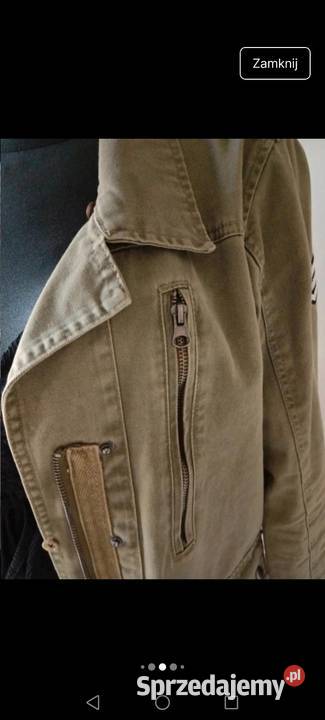Kurtka jeansowa khaki wiatrówka jesień 2YK Krosno