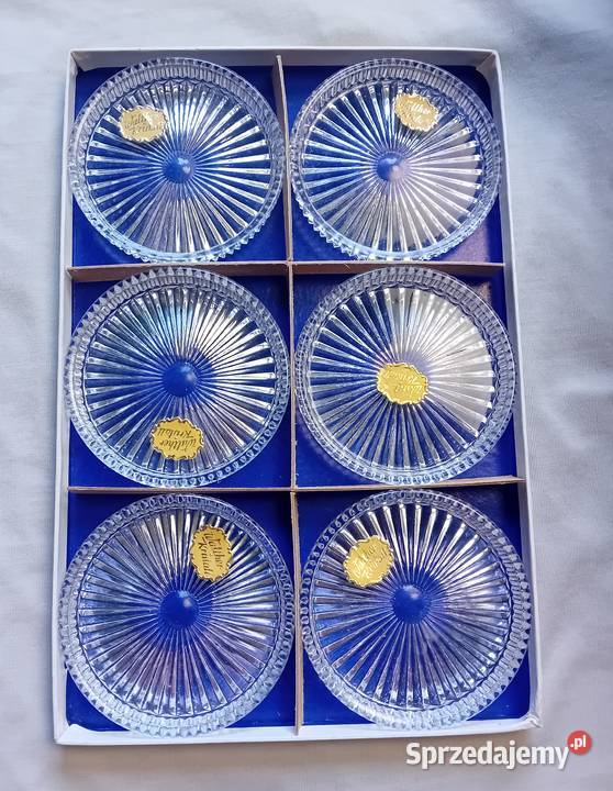 Kryształowe podstawki pod kieliszki Walther Glas Porcelana i szkło wielkopolskie Koźminek sprzedam