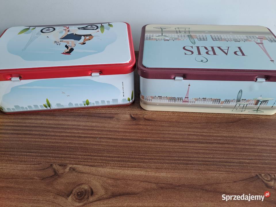 2 x metalowa puszka francja france paris wieża sprzedam