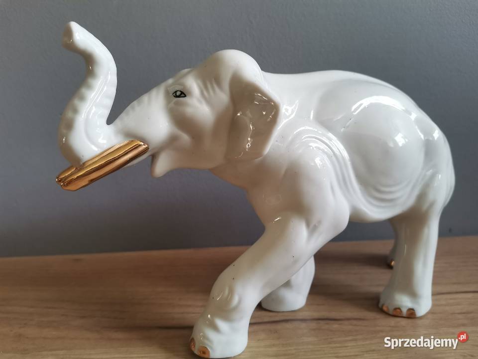 Stara figurka porcelanowa Słoń porcelana Steatyt śląskie